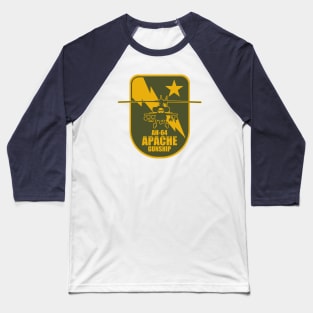 AH-64 Apache Patch Baseball T-Shirt